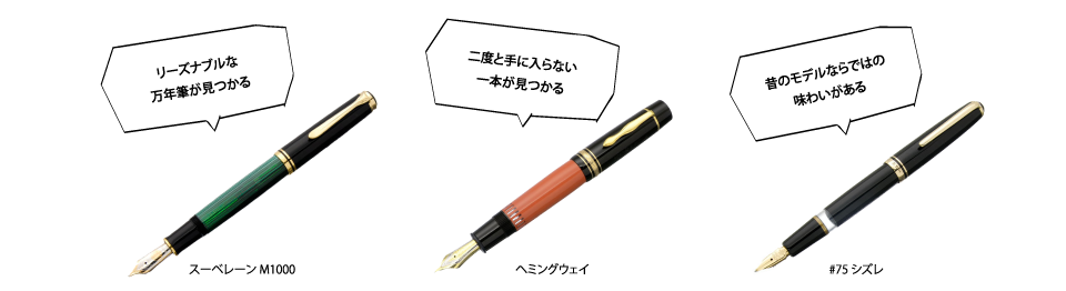中古万年筆 魅力