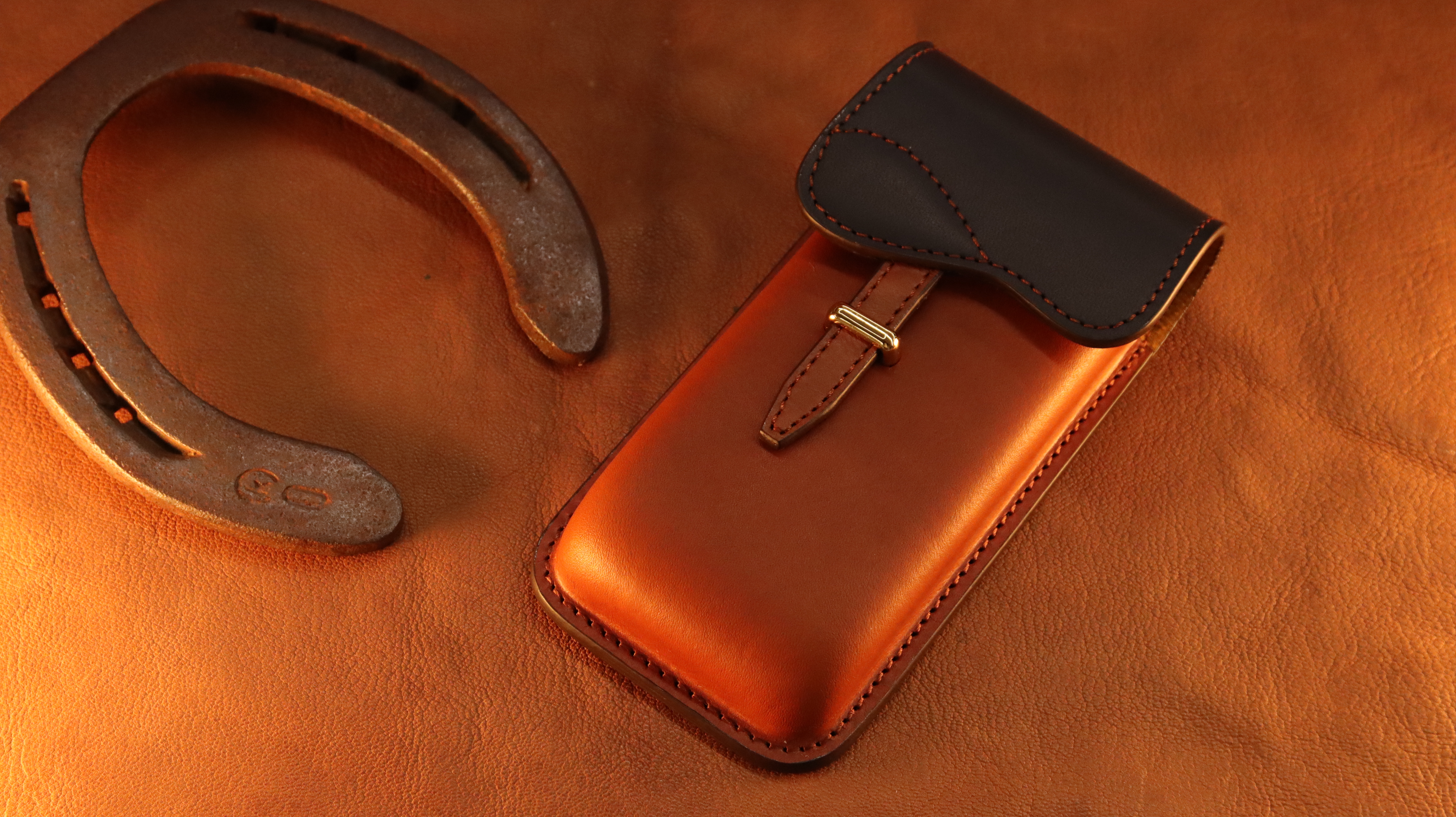 パイロット ソメス　レザーペンケース 3本挿　ブラウン　