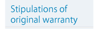 Stipulations of original warranty