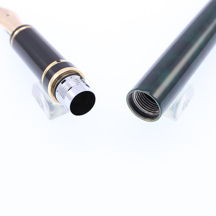 ハルマキ様グランセ　ブラック&グレー　ロジウムコーティング14k F 細字 詳細ページ | 万年筆 ボールペンなど高級筆記具の販売・買取