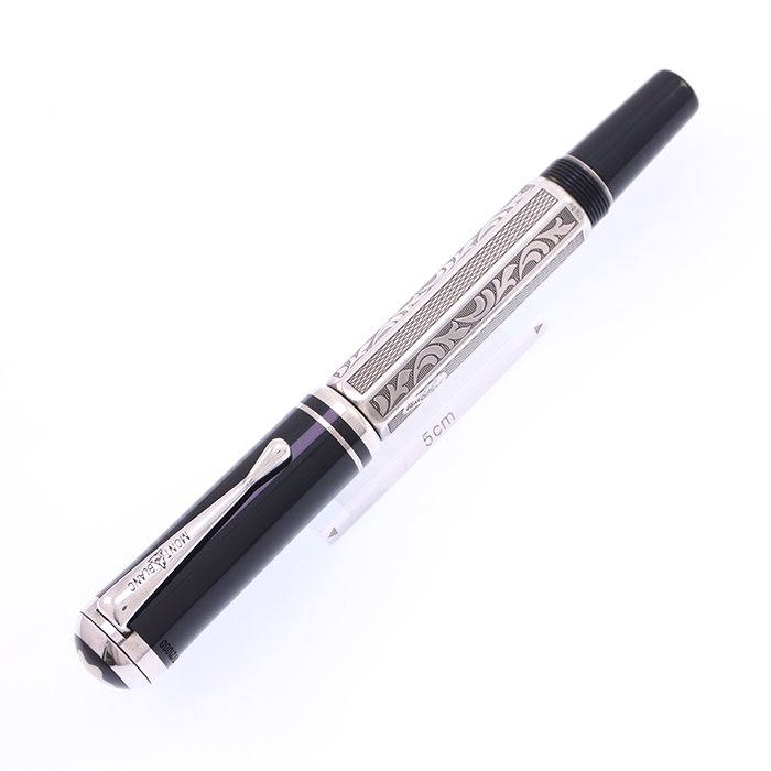 極美品▼MONTBLANC モンブラン ヴィンテージ 作家1999 マルセル・プルースト AG925 18K Mニブ 超希少 LIMETED EDITION 01496/21000 万年筆 ボールペン シャープペンシル 3本セット シルバー ブラック 箱・ケース付き ドイツ製 重量108.58g メンズ 筆記確認済み MONTBLANC - 極美品▽MONTBLANC モンブラン ヴィンテージ 作家1999