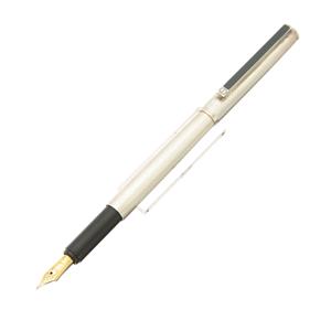 A.DUNHILL ダンヒル 万年筆 ジェムライン バーレイ模様 シルバープレート 18K/XF メイン