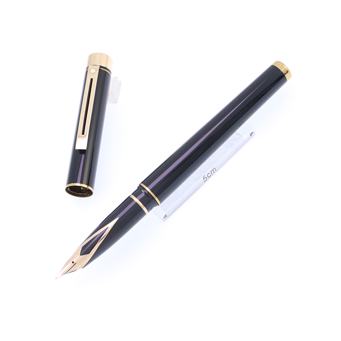 中古)SHEAFFER シェーファー 万年筆 タルガ 1022 ブラックラッカー F 