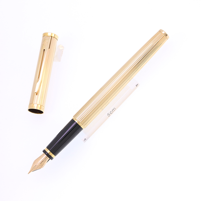 ★【新古品】ウォーターマン 万年筆 1997年 ディズニーストア 5周年限定品 中古)WATERMAN ウォーターマン 万年筆 プレファス ゴールドプレート F