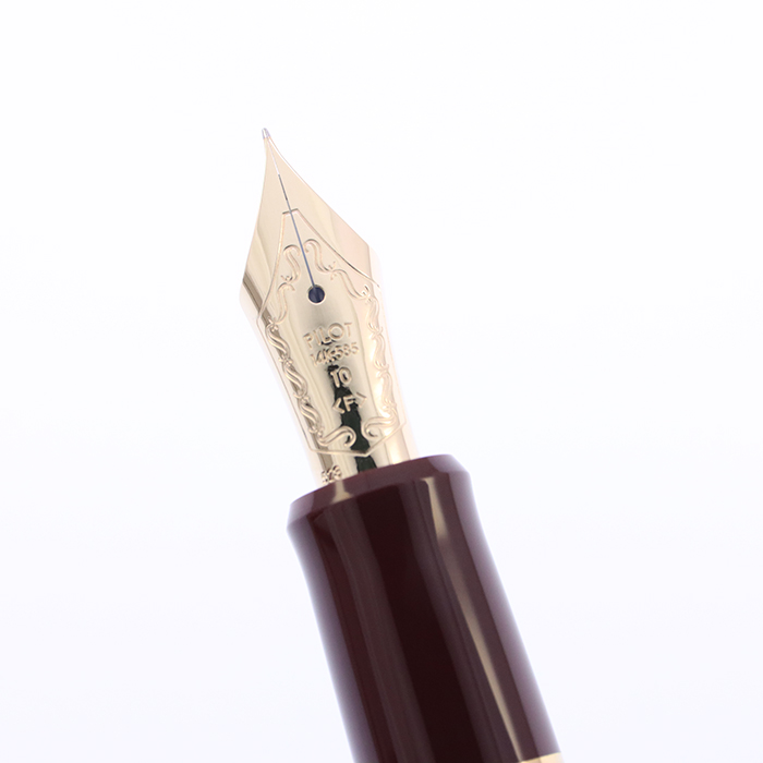 中古)PILOT パイロット 万年筆 カスタム742 ディープレッド 細字