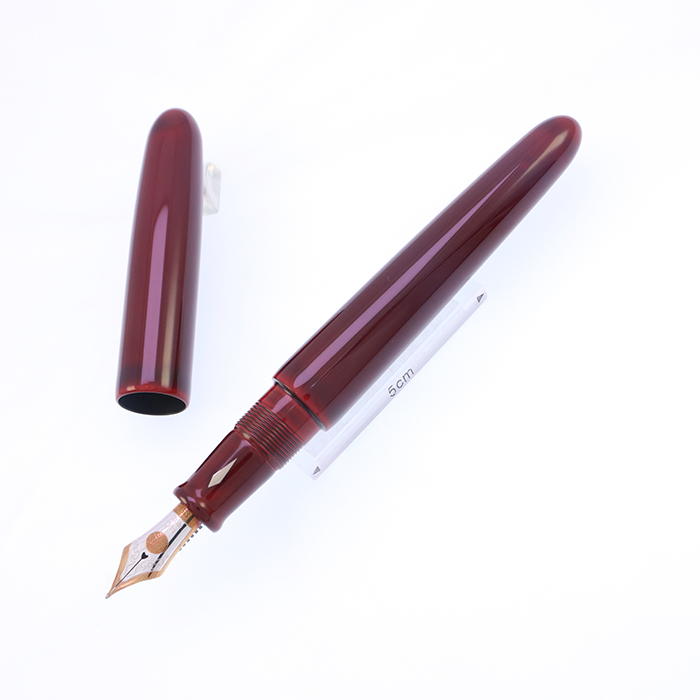 特製中屋万年筆（ボールペン） 新品)NAKAYA 中屋万年筆 万年筆 シガー 十角 赤溜 軟細字（商品