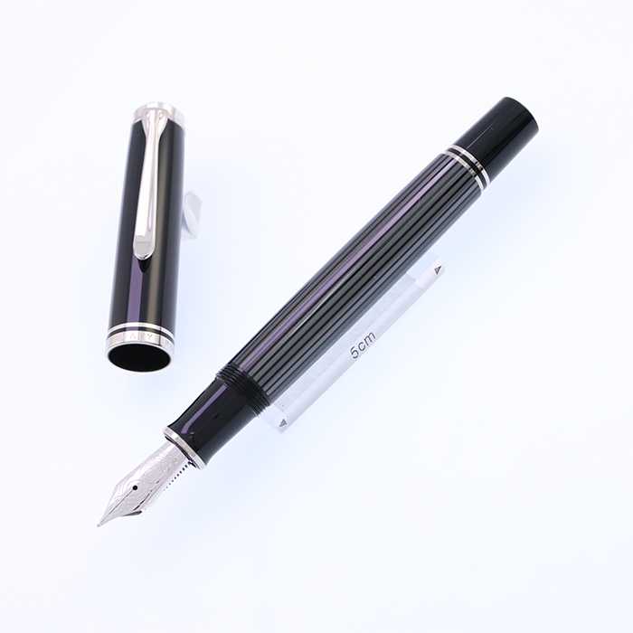 中古)Pelikan ペリカン 万年筆 スーベレーン M805 ブラックストライプ 