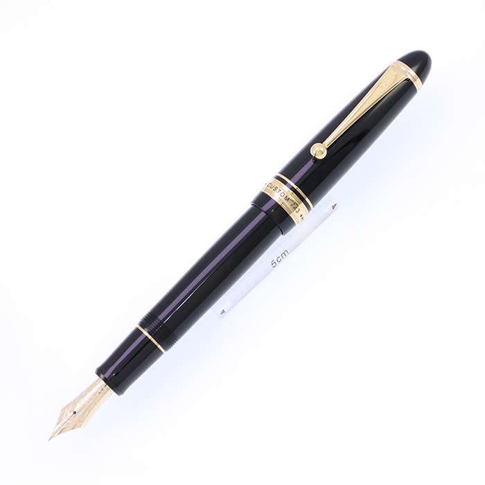 中古)PILOT パイロット 万年筆 カスタム743 ブラック 細字（商品ID 