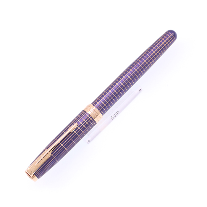 中古)PARKER パーカー 万年筆 ソネット プレミアム パープルシズレPGT