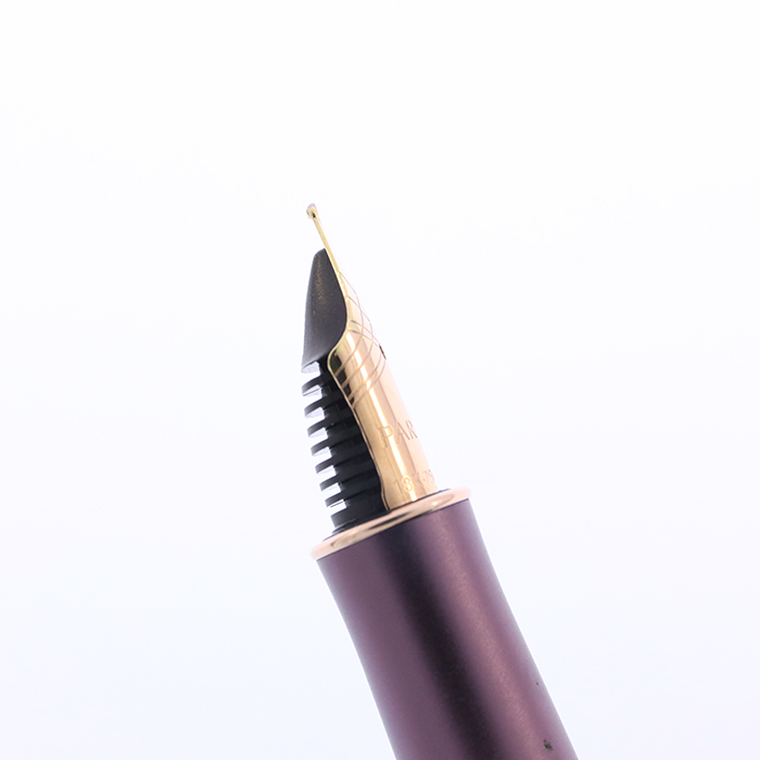 中古)PARKER パーカー 万年筆 ソネット プレミアム パープルシズレPGT