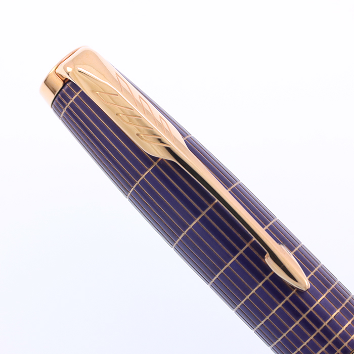 中古)PARKER パーカー 万年筆 ソネット プレミアム パープルシズレPGT