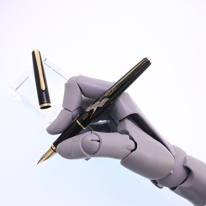 パイロット　万年筆　蒔絵　鶴　14k　國光會 中古)PILOT パイロット 万年筆 平蒔絵 鶴 14K/中字（商品ID