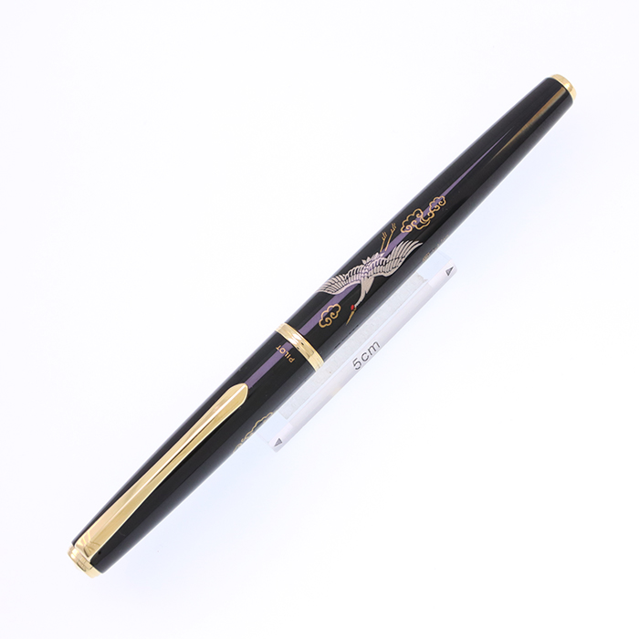 パイロット万年筆　漆蒔絵シリーズ　鶴 中古)PILOT パイロット 万年筆 平蒔絵 鶴 14K/中字（商品ID