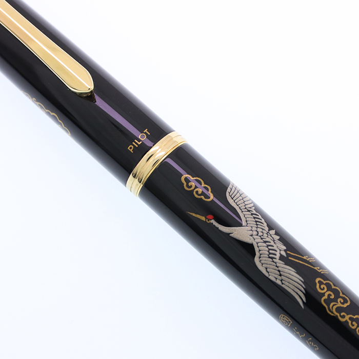中古)PILOT パイロット 万年筆 平蒔絵 鶴 14K/中字（商品ID