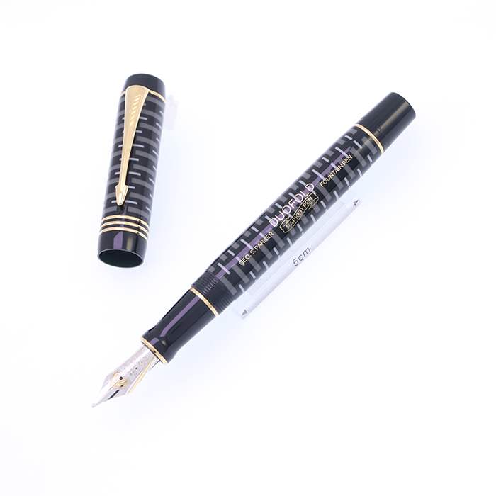 中古)PARKER パーカー 万年筆 デュオフォールド100 ブラックGT