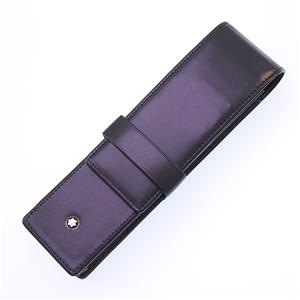 ペンケース マイスターシュテュック クラスプ付 (シエナ) ブラック 2本用