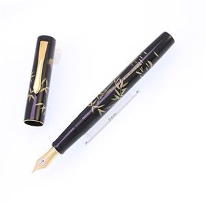 万年筆 ナミキ チンキンコレクション 沈金 竹に雀 Bamboo and Sparrow 中字
