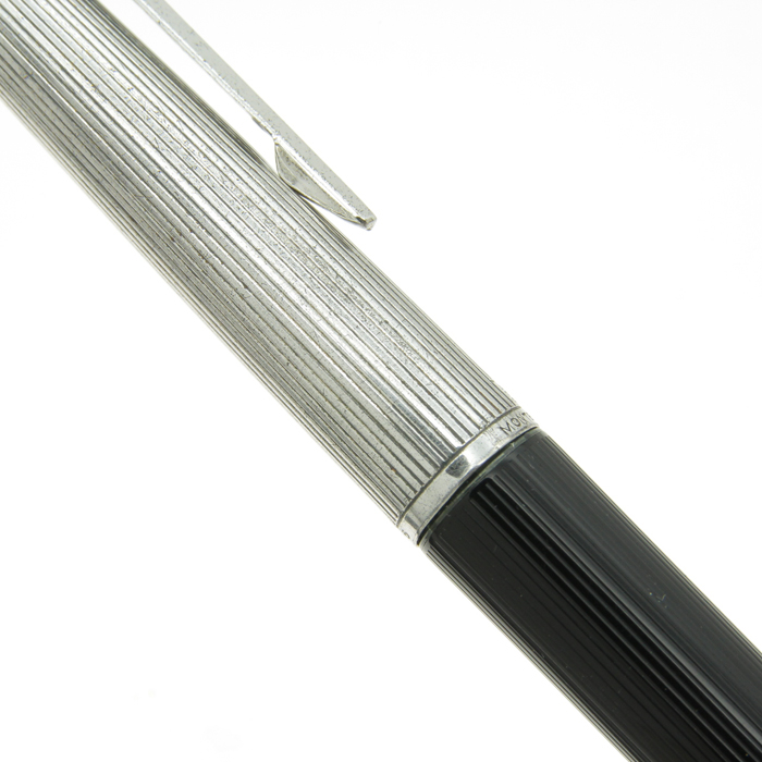 '90s　モンブラン　MONTBLANC 万年筆 シルバー ストライプ軸 詳細ページ | 万年筆 ボールペンなど高級筆記具の販売・買取