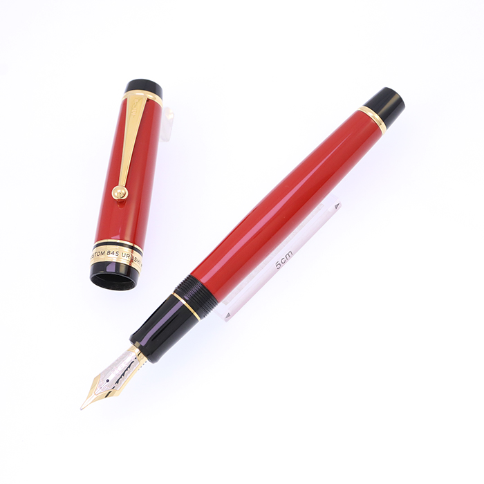 PILOT パイロット 万年筆 カスタム845 朱漆 M 中古)PILOT パイロット 万年筆 カスタム845 漆 朱 太字(商品ID