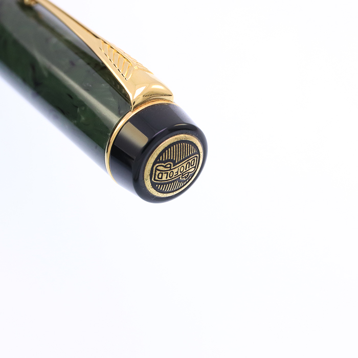 中古)PARKER パーカー 万年筆 デュオフォールド ジェードグリーン
