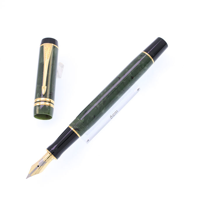 中古)PARKER パーカー 万年筆 デュオフォールド ジェードグリーン
