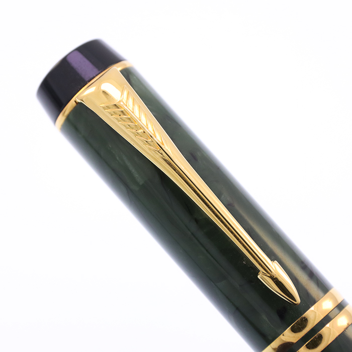 中古)PARKER パーカー 万年筆 デュオフォールド ジェードグリーン