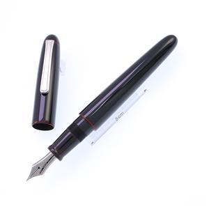 NAKAYA 中屋万年筆 万年筆 ライターモデル ポータブル 黒溜 細字 (ルテニウムペン先/マットロジウムクリップ) メイン
