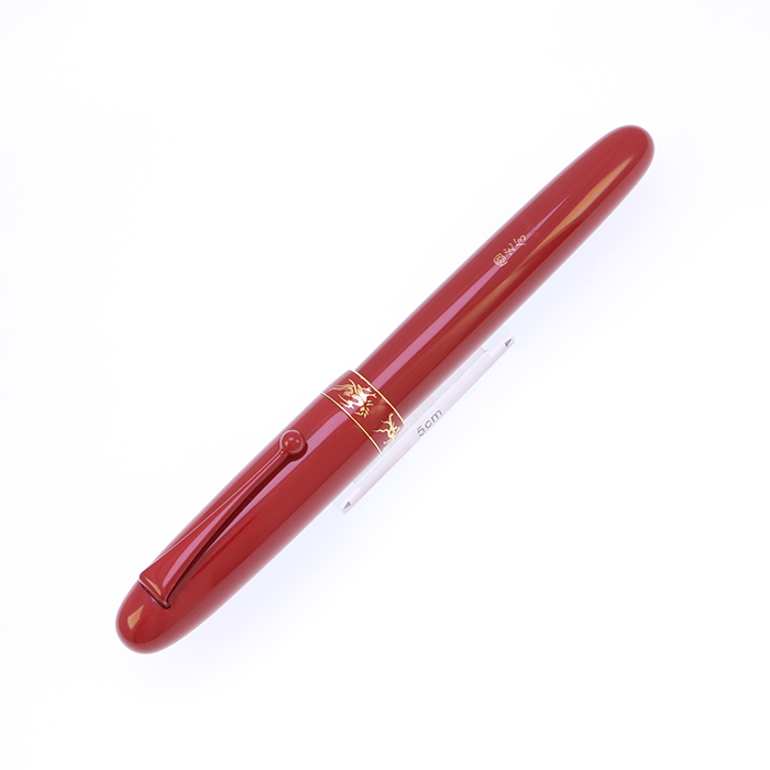 14K 585 PILOT パイロット万年筆 レッド 中古)PILOT パイロット 万年筆 創立80周年記念 四神 朱 中字（商品ID