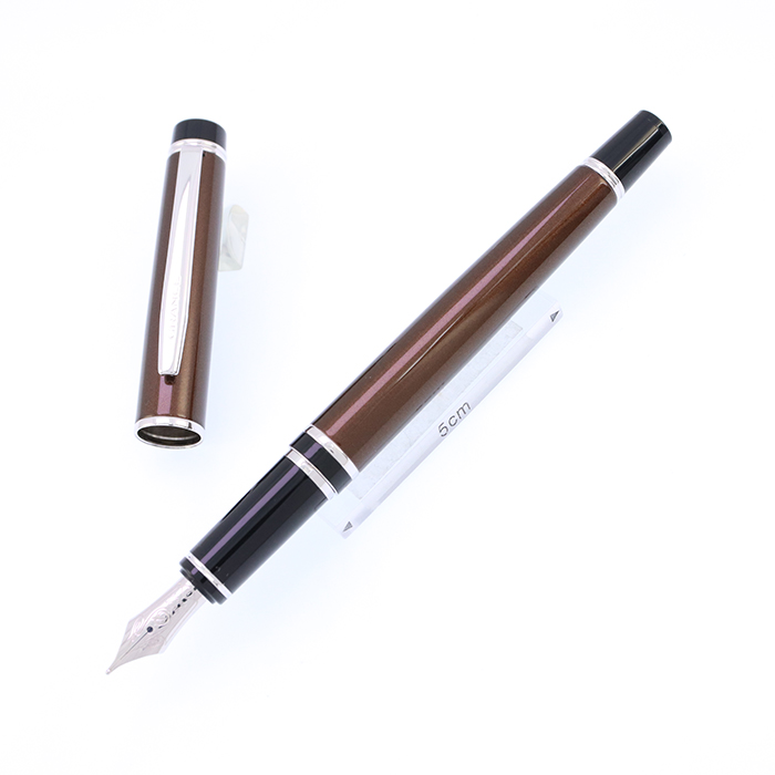 新品未使用　パイロット　グランセ　14K スモークグレーマーブル　刻印　旧型 パイロット PILOT グランセ万年筆 M 中字 <マーブルグレー