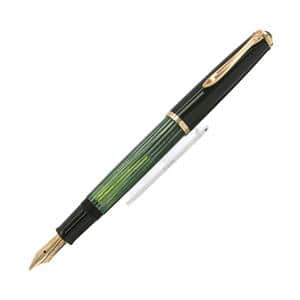 Pelikan ペリカン 万年筆 #400NN 緑縞 M [ネーム刻印] メイン