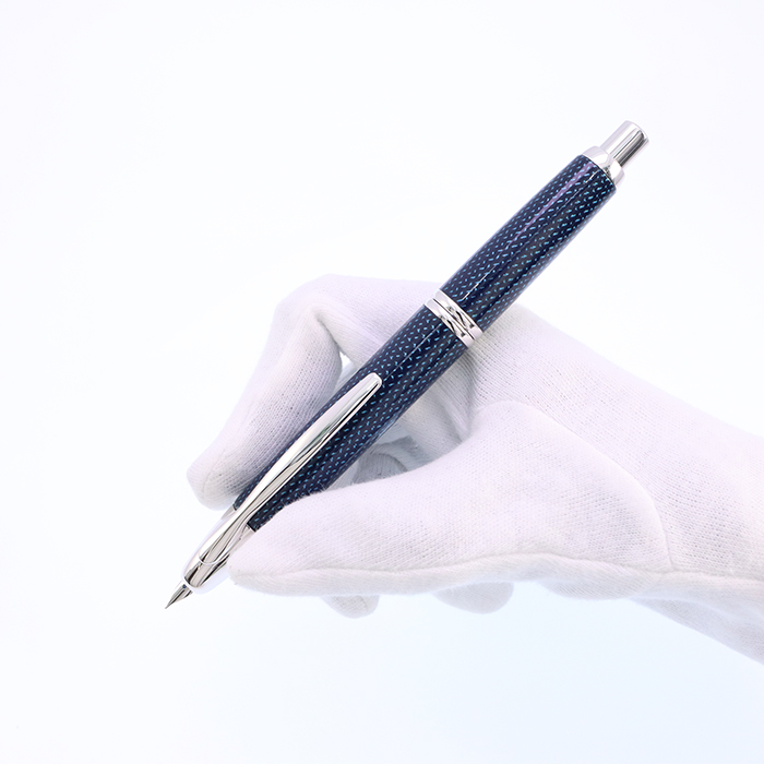 パイロット万年筆 キャップレス 絣 かすり（ブルー）（F）