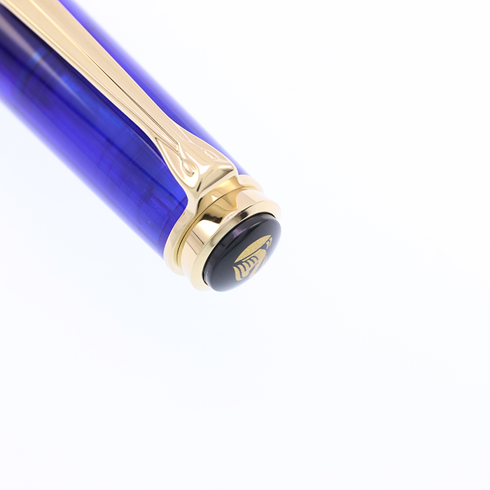 中古)Pelikan ペリカン 万年筆 スーベレーン M600 マリーンブルー F