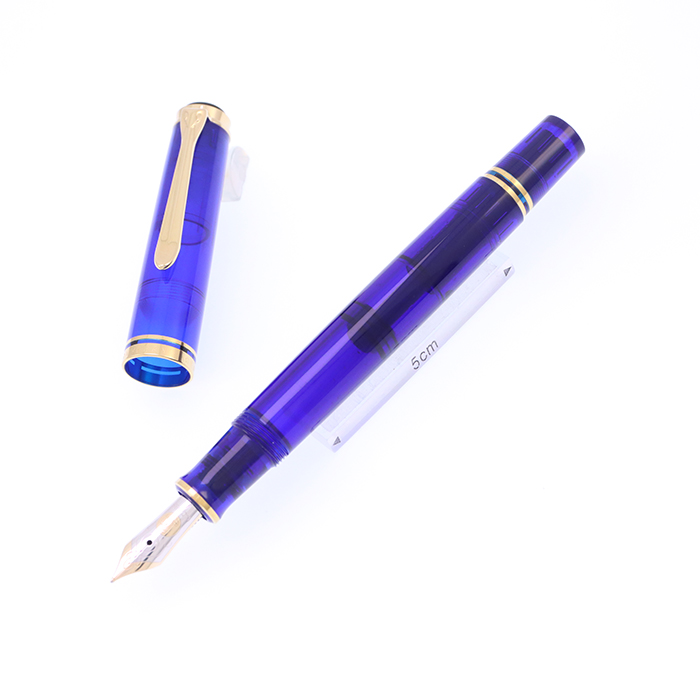中古)Pelikan ペリカン 万年筆 スーベレーン M600 マリーンブルー F