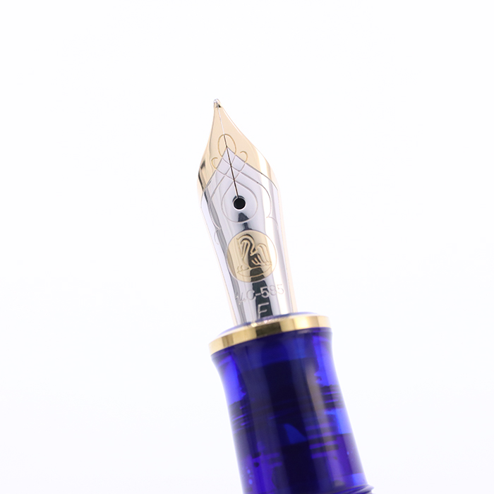 中古)Pelikan ペリカン 万年筆 スーベレーン M600 マリーンブルー F