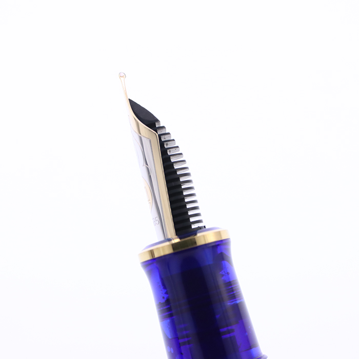 中古)Pelikan ペリカン 万年筆 スーベレーン M600 マリーンブルー F