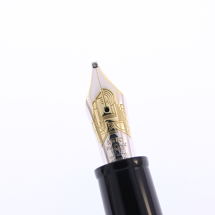 Montblanc 万年筆 黒 Fペン先 中古)MONTBLANC モンブラン 万年筆 作家シリーズ2002 F.スコット