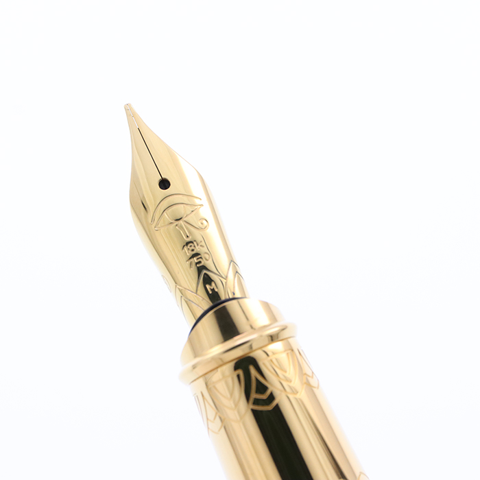 DUPONT - 極美品▼Dupont デュポン リミテッドエディション ファラオ ペン先18K Mニブ 2575本限定 カラーストーン 万年筆 ゴールド ケース付き フランス製 メンズ 詳細ページ | 万年筆 ボールペンなど高級筆記具の販売・買取