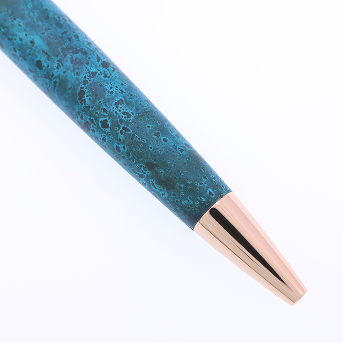 中古)ITO-YA 伊東屋 ボールペン ロメオ No.3 細軸 斑紋ガス青銅色