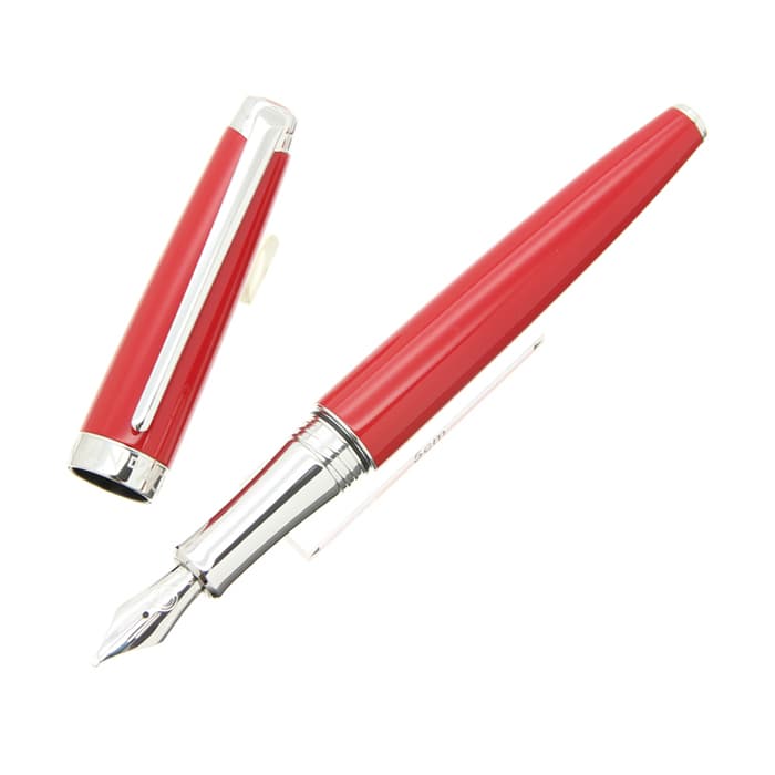 カランダッシュ　万年筆　レマンコレクション　ロジウムプレート　F 新品)CARAN d'ACHE カランダッシュ 万年筆 レマンコレクション