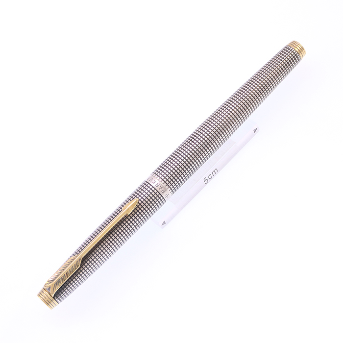 PARKER 75 パーカー 万年筆 スターリングシルバー 14K 中古)PARKER パーカー 万年筆 #75 シズレ スターリングシルバー