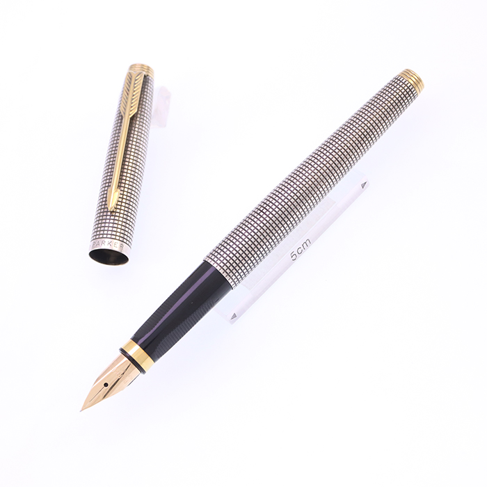 パーカー75シズレ 万年筆　スターリングシルバー純銀軸 初期・中期セット 中古)PARKER パーカー 万年筆 #75 シズレ スターリングシルバー