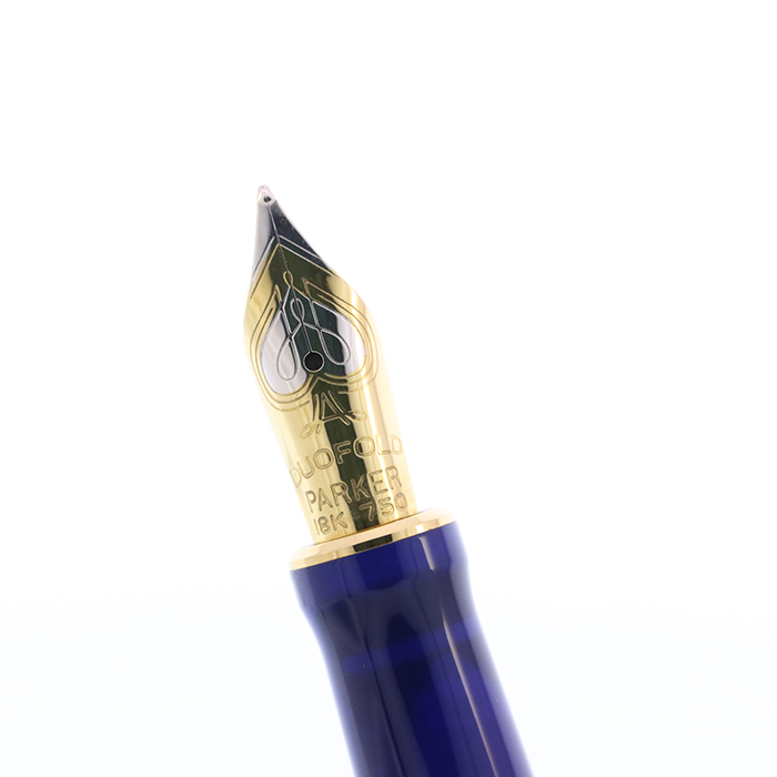 中古)PARKER パーカー 万年筆 デュオフォールド ラピスラズリGT
