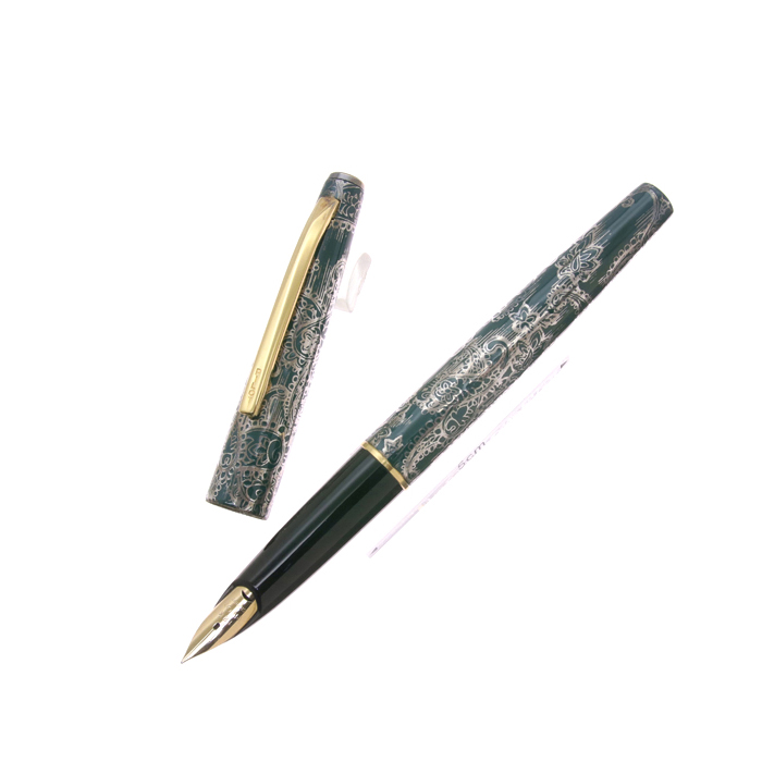 エリート 万年筆 中古)PARKER パーカー 万年筆 デュオフォールド100 ブラックGT