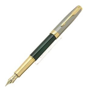 PARKER パーカー 万年筆 ソネット プレミアム シルバー&ブラックシズレGT F メイン