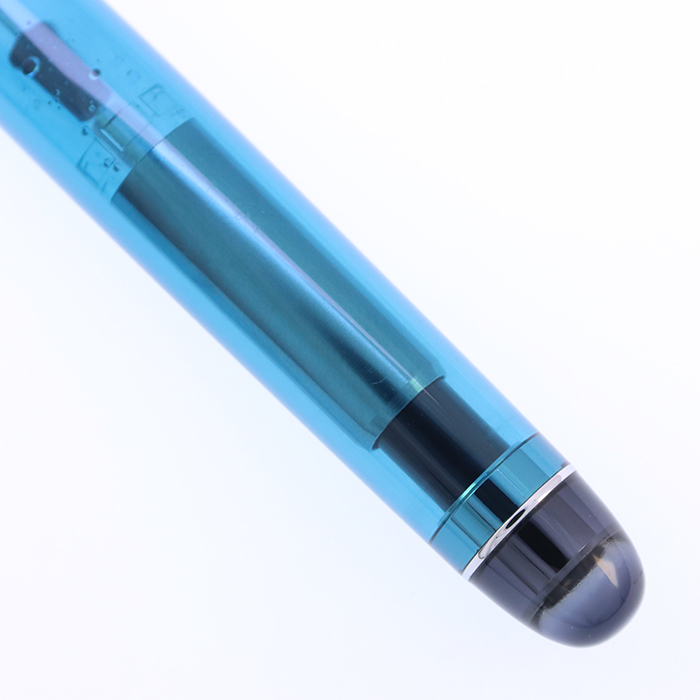 中古)PILOT パイロット 万年筆 カスタム74 透明ターコイズグリーン