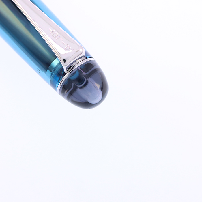 中古)PILOT パイロット 万年筆 カスタム74 透明ターコイズグリーン