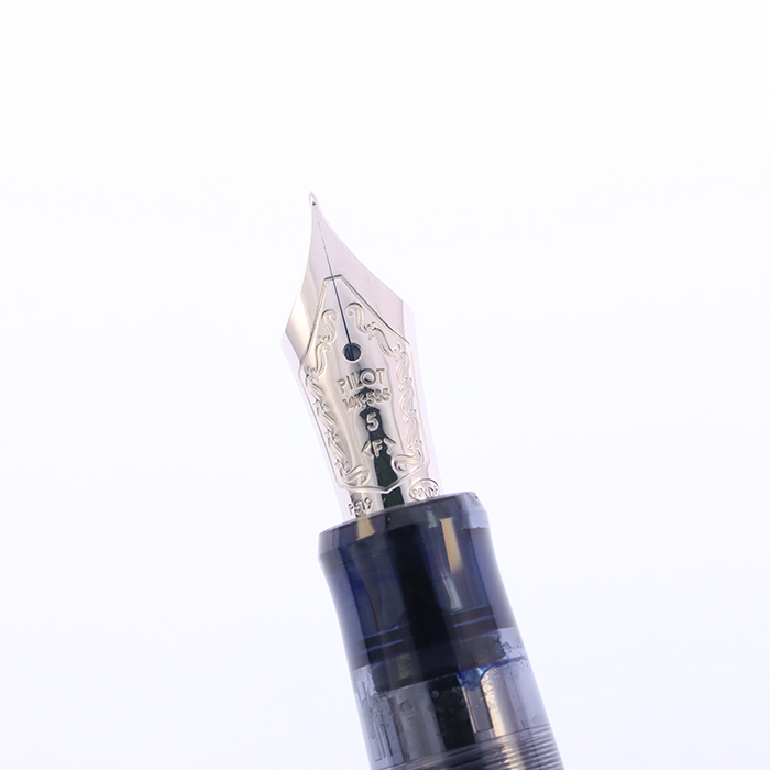 中古)PILOT パイロット 万年筆 カスタム74 透明ターコイズグリーン
