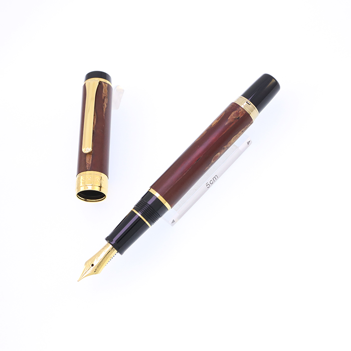 中古)SAILOR セーラー 万年筆 樺細工万年筆 角館 伝四郎 中字（商品ID
