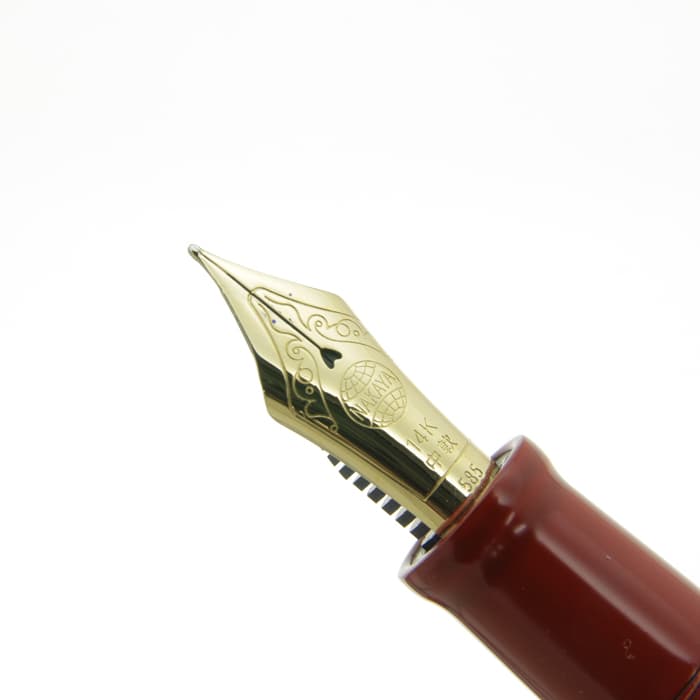 新品)NAKAYA 中屋万年筆 万年筆 シガー ポータブル 朱 軟中字（商品ID