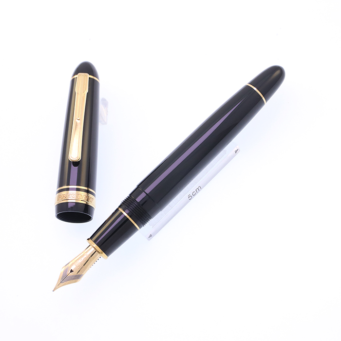 中古)PLATINUM プラチナ 万年筆 プレジデント #1 ブラック 中字（商品